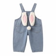 thumbnail image 4 of Curuila Infant Denim Suspender Overalls Solid Color Sleeveless Summer Shorts For Boys Girls Blue Size 4-5 Years, 4 of 4