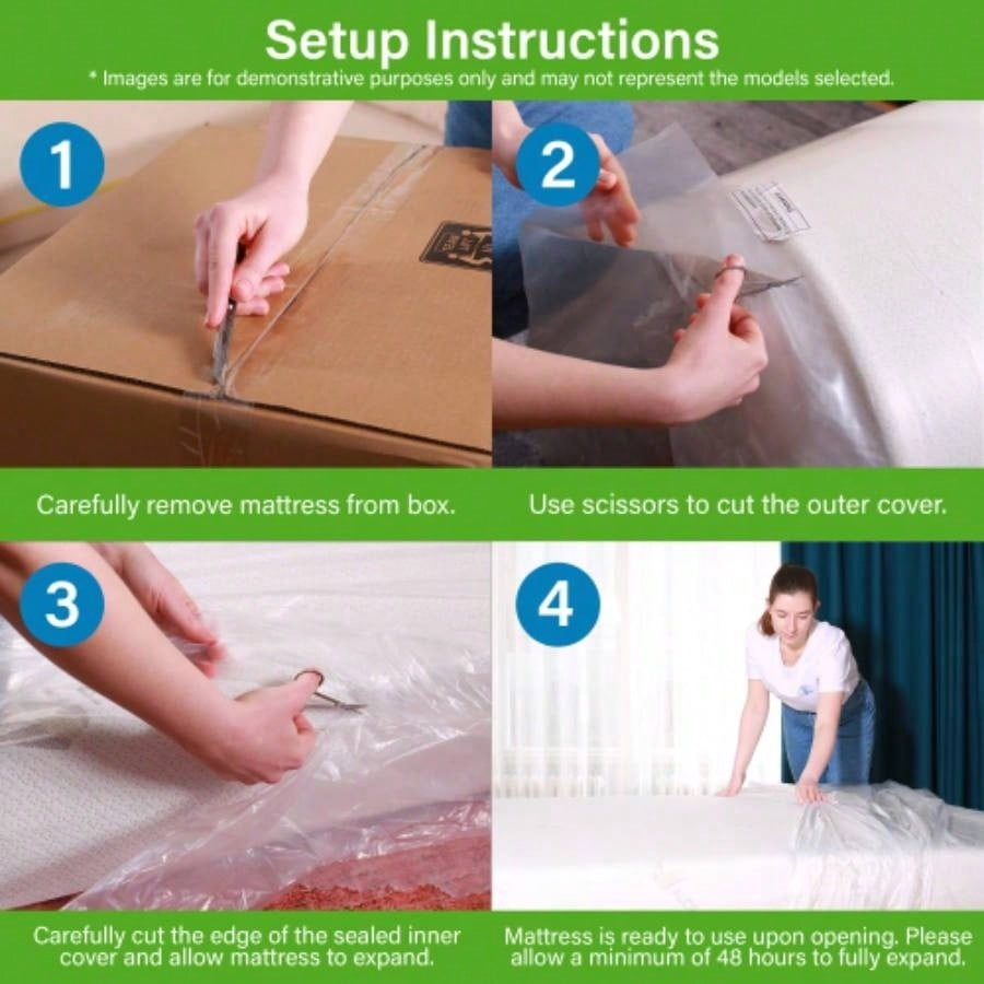 6 Inch Soft - Medium Firmness Pocket Spring Mattress - Pocket Coil Mattress, Full size.