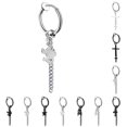 thumbnail image 2 of Non Piercing Earring Unisex Fashion Clip on Earring Dangle Hoop Earring, 2 of 10