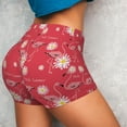 thumbnail image 4 of Kdxio Hello Summer Flamingo Print Workout Shorts for Women Seamless Soft Smooth Gym Yoga Scrunch Active Shorts, 4 of 9