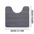thumbnail image 5 of Non Toilet Floor Mat 16x20,Bath Rug Around Toilet Base,U Shaped Bathroom Floormat,Memory Foam Toilet Floor Rug,Machine Washable, 5 of 6