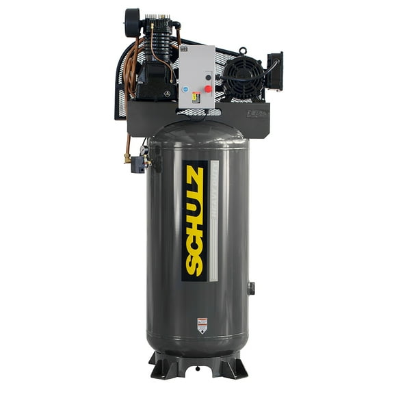 Schulz l-series 7.5hp 80 gallon-30 cfm- three phase 230/460 volts- two-stage air compressor 30 cfm 7.580hl30x-3 vertical