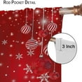 thumbnail image 6 of Merry Christmas Curtains Balls with Pine Fir Tree Holiday Season Classic Art Printed Living Room Bedroom Window Drapes Treatment Fabric 2Panels28 (W) x 40(L) Inch Decor, 6 of 6