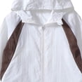 thumbnail image 4 of Spazoro Girls UPF 50+ Sun Protection Jacket, Breathable Hooded Zip Up Quick Dry Lightweight Fashion Clothes for Outdoor White Size 7, 4 of 5
