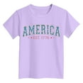 thumbnail image 4 of Gubotare Independence Day Shirt Boy Toddler Oversized T-Shirt Boys Striped Short Sleeve Casual Round Neck Teens Tunic Tops Comfy Graphic Trip Daily Tops (Purple,Size 7-8 Years), 4 of 4