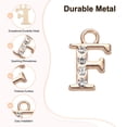 thumbnail image 2 of Uxcell 20 Pack Rhinestone F Letter Charm for DIY Bracelet/Wristbands/Jewelry Gold 0.39" x 0.51", 2 of 6