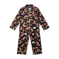 thumbnail image 6 of MEZZALL Women Halloween Autumn Button Front Long Sleeve Lapel Top With Chest Pocket Elastic Waist Full Length Pants Pajama Set Casual Home Wear Pajamas Relaxed Fit 2 Piece Pjs, 6 of 6