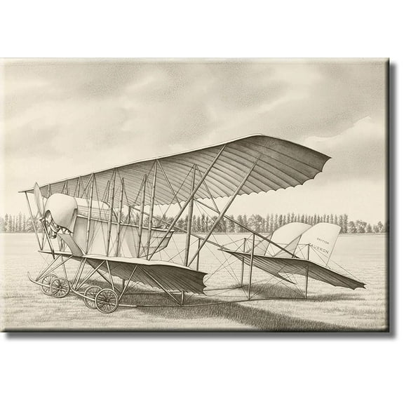 Vintage Aircraft Airplane, British Caudron Picture on Stretched Canvas, Wall Art Décor, Ready to Hang