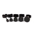 thumbnail image 4 of Joyería al por mayor-pendientes redondos lisos de acero de titanio para hombres y mujeres joyería negro/blanco, 4 of 4