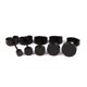 thumbnail image 4 of Joyería al por mayor-pendientes redondos lisos de acero de titanio para hombres y mujeres joyería negro/blanco, 4 of 4