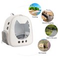 thumbnail image 3 of Innerwin Dog Carrier Backpack Adjustable Bag Zipper Cats Waterproof Front Carriers Hands-Free For Small Medium Dogs Side Pockets Mesh Plain Padded Khaki One Size, 3 of 7