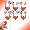 thumbnail image 2 of Uxcell Red Plastic Clip Double Rod Bite Alarm Fishing Bells 6 Pcs, 2 of 3
