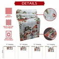thumbnail image 5 of Winter Snowman Cotton Linen Table Runner Christmas Gift Leaves Flower Snow Ball Wood Grain Dining Table Runners for Home Decor Party Dining Room Restaurant Kitchen Party 13" x 90", 5 of 9