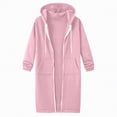 thumbnail image 4 of Godom Long Hoodies for Women Zip Up Fleece Jacket Tunic Sweatshirts Fall Winter Fashion Clothes, 4 of 7