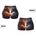 thumbnail image 3 of Sikiie Red And White Beast Print Workout Shorts Women Scrunch Butt Gym Shorts Seamless High Waist Tummy Control Yoga Biker Athletic Shorts, 3 of 5