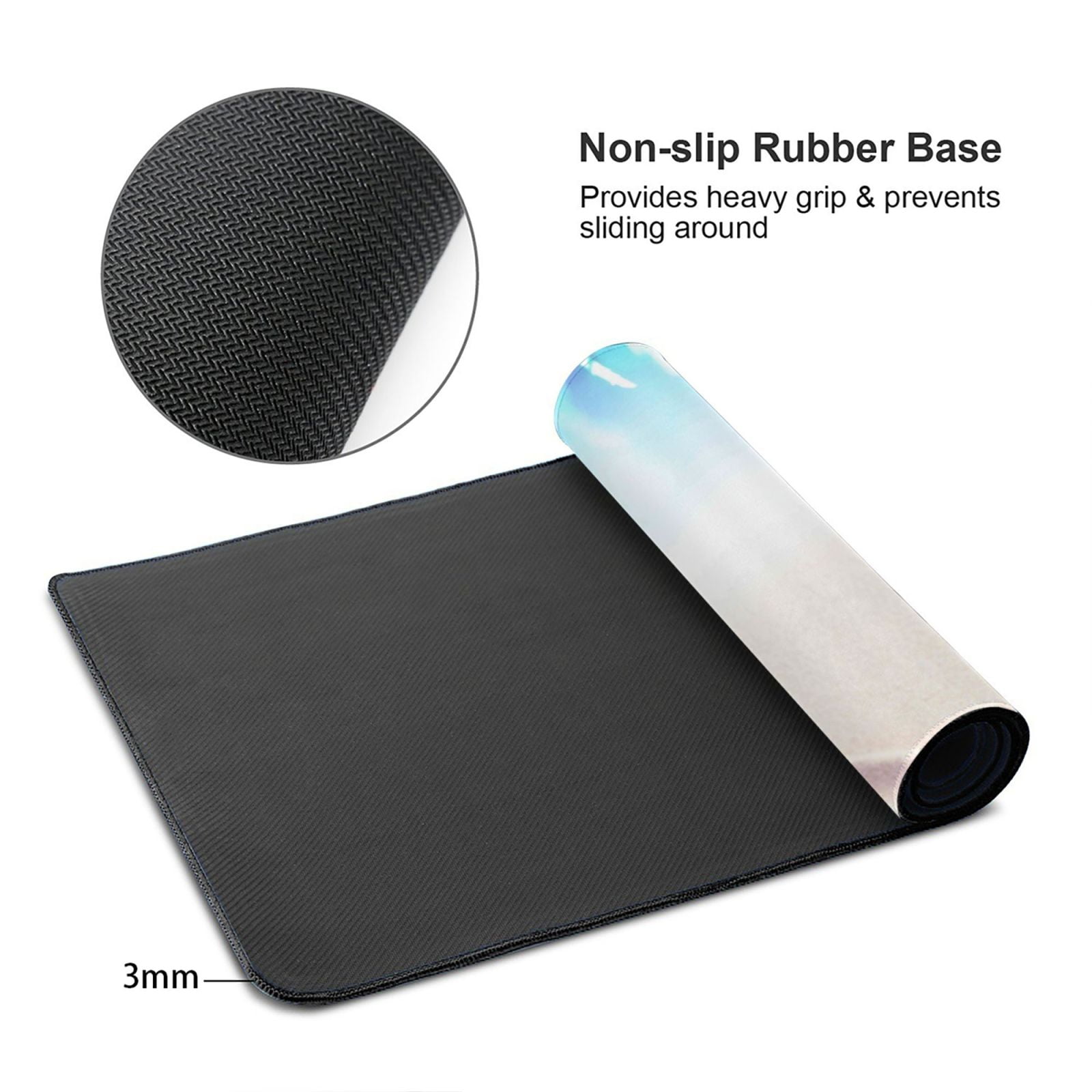 Kdxio Butterfly In Blossoms Zen Print Large Gaming Mouse Pad,Non-Slip Base,Water Resist Keyboard Pad for Gamer,Office & Home,29.5 x 15.8 in