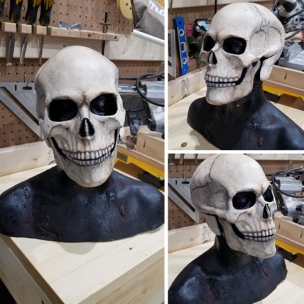 Máscara De Halloween Móvil De Cabeza Completa Calavera Decoración De Terror Miedo Cosplay Fiesta 2022 Casco De