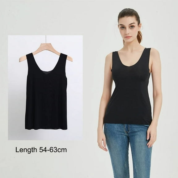 Summer Silk Dress Women UTOURS Plus Size Thin Seamless Full Slips Sleeveless Underwear Ice Silk Petticoat Underskirt