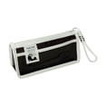 thumbnail image 1 of D Transparent Large Triangular Pencil Case Large Capacity Student Stationery Storage Bag Cloth 8.27X3.94X2.95 Inches Portable Girls Makeup Bag, 1 of 8