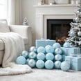 thumbnail image 6 of Light Blue Christmas Ball Ornaments Set, 16Pcs 2.36in Shatterproof Plastic Xmas Hanging Baubles for Christmas Tree, Wreath, Fireplace & Holiday Decor, 6 of 10