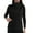 Black, variant on Women's Solid Color High Neck Double-sided Velvet Sleeveless Vest Zipper Pocket Jacket Black XL(XL)