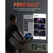 MERACH Exercise Bike with 350lbs Weight Capacity, Indoor Cycling Bicycle Auto Magnetic 16 levels Resistance for Home Cardio Workout
