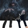 thumbnail image 4 of Guantes Con Garras De Halloween, Ligeros, Decorativos, Aterradores, Divertidos Mitones, Flexibles, Para Interior Y Exterior, Guante De Disfraz, Vestido Elegante 2 Uds seitruly AP006755-02, 4 of 6