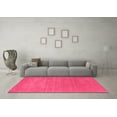 thumbnail image 3 of Ahgly Company Indoor Round Abstract Pink Contemporary Area Rugs, 5' Round, 3 of 4