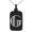 Black, variant on Stainless Steel Letter G Initial Metro Retro Monogram Engraved Small Rectangle Dog Tag Charm Pendant Necklace
