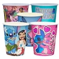 thumbnail image 4 of Vasos de papel desechables de Stitch Disney de color rosa de 9 oz, nuevos vasos para beber de 250 ml, suministros para fiestas, recuerdos de fiesta de cumpleaños, decoración, 4 of 5