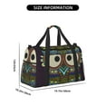 thumbnail image 3 of Xecao Boho Owl Pattern ​Lightweight Crossbody Weekender Bag Mesh Side Pockets Padded Handles Sports Outdoor Gear Organizer, 3 of 7