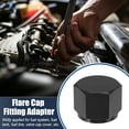 thumbnail image 2 of Unique Bargains 1 Set AN8 Universal Female Flare Cap Port Plug Block Off Fitting Nut Adapter with O-ring Black, 2 of 7