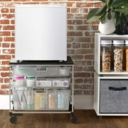 Living Essentials 1.1 Cubic Feet Adjustable Temp Upright Mini Freezer, White