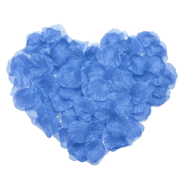 Uxcell 500 piezas de pétalos de rosa artificiales, pétalos de flores de seda falsa para decoración de bodas, fiestas, propuestas y aniversarios, azul cielo