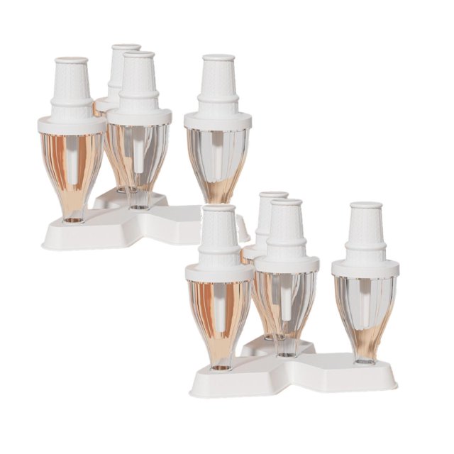 2 Pcs Moules à Popsicles pour Bébé Support de Plateau à Glace 4 Pcs Support de Glace Réutilisable Support de Plateau à Glace pour Enfants Machine à Glace Dégâts Glace en Plastique avec Bâtons Réutilisables et Pare-Goutte pour Congélateur Collations/lave-Vaisselle Blanc