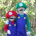 thumbnail image 5 of Satmonnus Super Brother Costume, Video Game Role Cosplay Costume Accessories Super Bros Hat Mustache Gloves Buttons Sets for Halloween Carnival Cosplay, 5 of 14