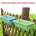 thumbnail image 4 of Balcony Plant Trough with Tray and Rack – Plastic Rectangular Hanging Flower & Vegetable Planter, 4 of 6