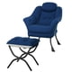 thumbnail image 1 of QinaQin Sillón lazy ergonómico con reposapiés plegable, funda removible y lavable, ideal para lectura y espacios pequeños, 1 of 9