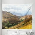 thumbnail image 1 of Scotland Tapestry, Panoramic Autumn Brownish Hills and Highlands Landscape Cairngorms, Fabric Wall Hanging Decor for Bedroom Living Room Dorm, 5 Sizes, Umber Pale Blue Mustard, by Ambesonne, 1 of 1