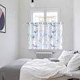 thumbnail image 3 of Blue Flower Kitchen Curtains Window Panels, Watercolor Floral Botanical Line Drawing Print Insulated Window Treatment Curtain, Grommet Curtains for Bedroom/Living Room/Bathroom, 2 Piece 52"Wx72"L, 3 of 8