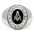 thumbnail image 3 of TK8X023 - High polished (no plating) Stainless Steel Ring with Top Grade Crystal  in Clear Size 12, 3 of 5