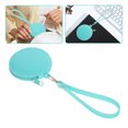 thumbnail image 2 of Monedero de silicona con correa para monedas, monedero redondo para llaves, monedero, estuche para auriculares con cremallera para viajes, para niños y adultos, color verde, 2 of 6