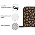 thumbnail image 4 of Haiem Rose Flower Bear Print Extra Long Oven Mitts and Pot Holders 4pc Sets: Heat Resistant Silicone Oven Mittens with Mini Oven Gloves and Hot Pads Potholders, 4 of 6