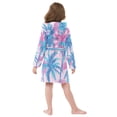 thumbnail image 6 of BZSMCE Bathrobes Belt Hooded Palm Paradise Creative Pattern, 6 of 8