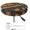 thumbnail image 4 of Fotbe Ancient Egyptian Hieroglyph Pattern Stool Covers Round,Waterproof Round Bar Stool Covers Bar Chair Covers Washable Stool Cushion Slipcover for 12-14 Inch Chair-12 inch, 4 of 7