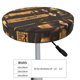 thumbnail image 4 of Balery Ancient Egyptian Hieroglyph Fundas de asiento para taburete de bar redondo de tela de terciopelo ajustables que protegen de arañazos y manchas para sillas de 14 a 17 pulgadas.-14 inch, 4 of 7