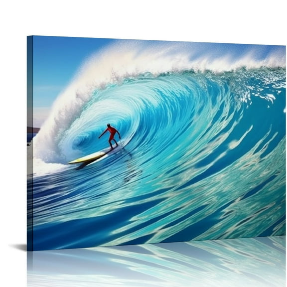 JRXY Poster Gifts The Sport of Surfing Canvas Art Posters Wall Art Pictures Print Modern Family Bedroom Decor, 20x16 Inch 20x16in