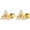 Three Zircons-Gold, variant on Unisex Geometric Triangle Stud Earrings, Stainless Steel Minimalist Cubic Zirconia Pierced Post Earrings for Men Women