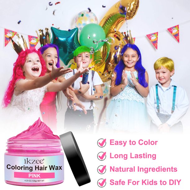 アイケア salon ikzee Coloring Hair Wax, Pink - Hair Styling Clay Washable