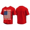 thumbnail image 2 of Mens Patriotic Shirts Independence Day 250 Anniversary Usa Shirt Short Sleeve Crew Neck 1776 - 2026 T Shirts Graphic Loose Usa Flag Tees Red 2XL, 2 of 4